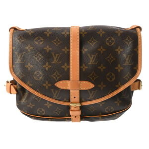 Louis Vuitton Monogram Saumur Brown Canvas Shoulder Bag